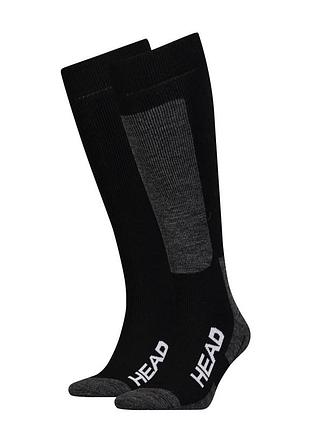 Чоловічі / жіночі шкарпетки гірськолижні хеад оригінал head unisex ski kneehigh 2ppk чорний, білий уні 35-38 791003001-213