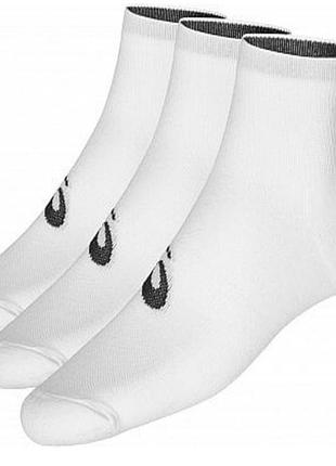 Носки asics 3ppk quarter sock белый уни 155205-0001