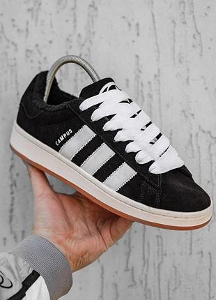 Зручні зимові жіночі кросівки adidas campus, теплі зимові кросівки для жінок