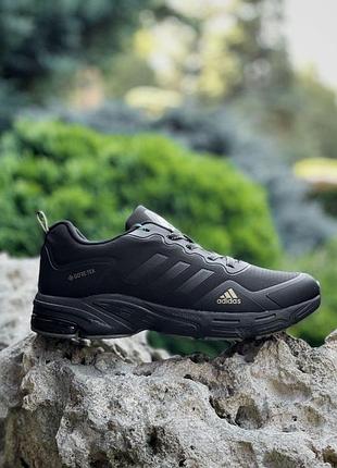Тёплые зимние кроссовки adidas gore-tex, мужские чёрные адики на зиму