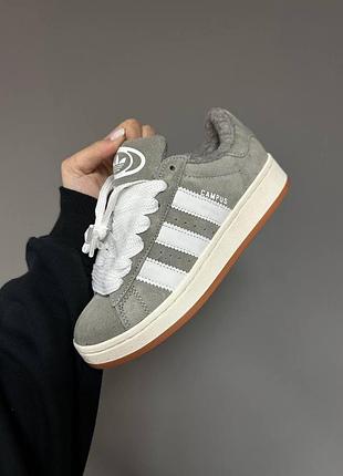 "качественные зимние кроссовки для женщин adidas campus, теплые кроссовки на меху