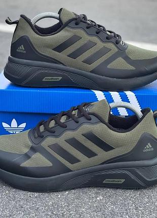 Мужские кроссовки adidas cloudfoam зимние черные, стильные и теплые термо-кросы для зимнего сезона