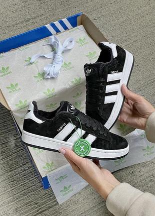Жіночі зимові кеди adidas campus, стильні та зручні кросівки адідас для зими