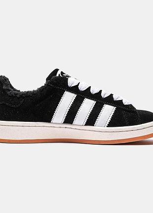Зимові жіночі кросівки adidas campus, зручні кросівки адідас для прогулянок по снігу