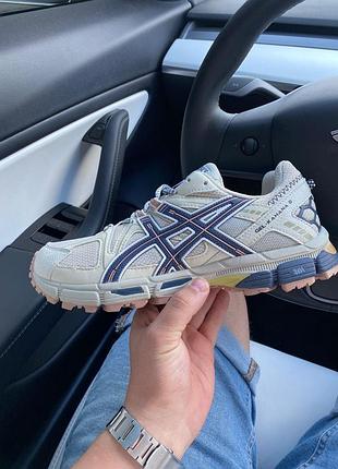 Мужские кроссовки asics gel-kahana 8 легкие серые кожа ткань для мужчин