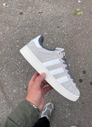 Зимние серые мужские кроссовки adidas campus, удобные адики для зимы, модные кросы