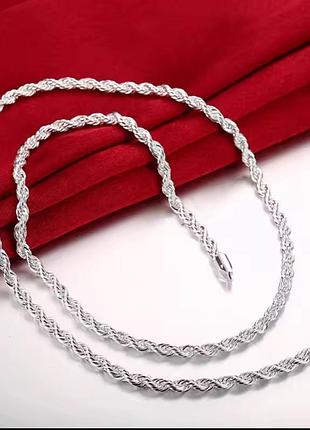 Серебряная цепочка 6мм длиной 60см серебро 925