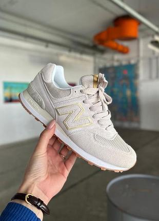 Жіночі кросівки new balance 574 кроси нью беланс для жінок легкі зручні ньюбики сітка\шкіра білі