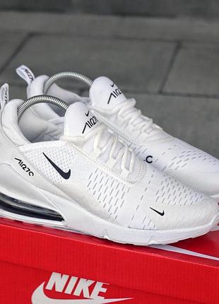 Чоловічі кросівки nike air max білі спортивні літні кроси зі шкіри найк аїр макс легке взуття на літо