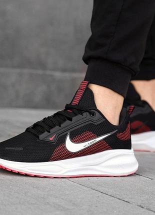 Чоловічі кросівки nike zoom чорні легкі спортивні кроси з текстилю на літо найк зум модне літнє взуття 44