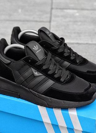 Мужские кроссовки adidas retropy f2 черные летние кроссы кожа замша адидас ретропи стильная обувь на лето 41, мужской, кроссовки, пена, натуральная к…