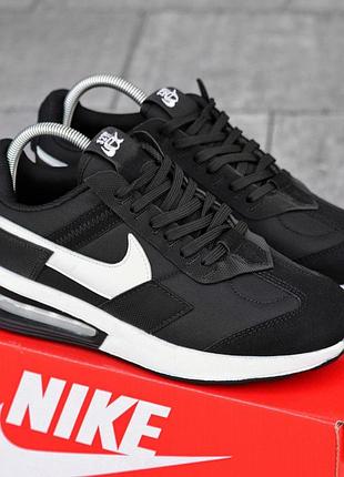 Мужские кроссовки nike air max pre day черно белые качественные кроссы из замши на лето найк аир макс при дей 42, мужской, черно-белый, кроссовки, пе…