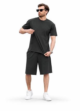 Летний спортивный костюм inruder "player" хаки, футболка и шорты на лето l-xl, мужской