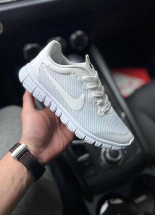 Кросівки жіночі nike free run 3.0 white gray 36