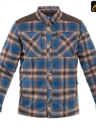 Сорочка helikon winter warden long sleeve - forest blue plaid