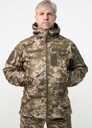 Военная куртка на флисе soft shell military пиксель