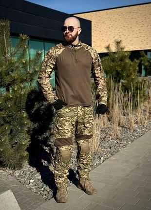 Военный комплект пиксель 2 в 1 убакс + брюки с наколенниками g3 mm14 military