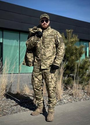 Комплект 3 в 1 тактичний статутний костюм+ убакс coolpass зсу піксель мм14 military + полегшена парка піксель
