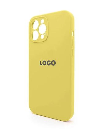 Чехол silicone case для apple iphone 12 pro max закрытый жёлтый силикон (833918)