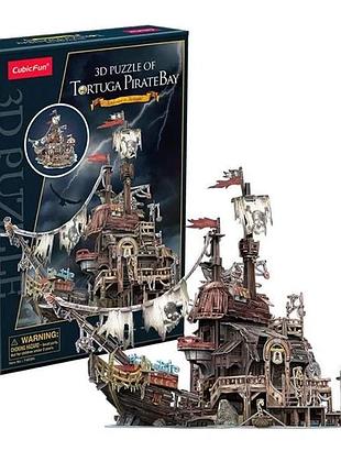 3d пазл пиратский корабль тортуга 100 элементов картон 27x20 см (824810)