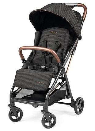 Прогулочная коляска peg-perego selfie 105х60х100 см экокожа изысканный коричневый (825312)
