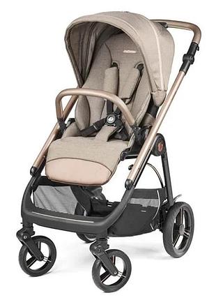 Прогулочная коляска peg-perego veloce 51x107x96,5 см экокожа розовое золото (824026)