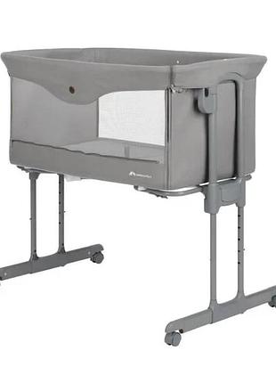 Приставная кроватка bebe confort amara 120x60 см текстиль серый (824874)