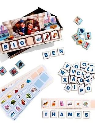 Деревянная развивающая игра ubee ребус на английском для детей от 3 лет (838196)