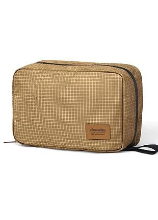 Косметичка-органайзер naturehike nh20sn010 l 24x16x9,5 см поликотон горчичный (826420)