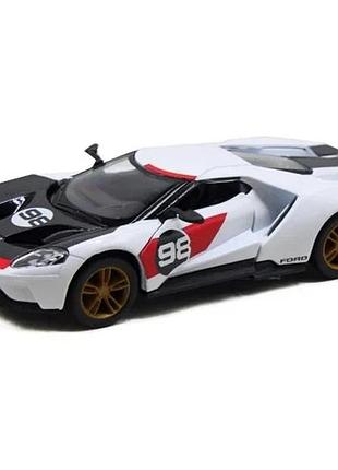 Машинка kinsmart ford gt heritage edition металева біла 11 см (839116)