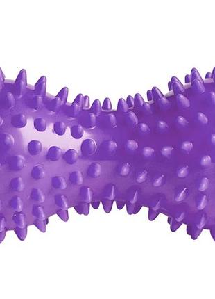 Масажний м'ячик арахіс prodobro goober шипований pvc 16x6,5 см фіолетовий (821206)