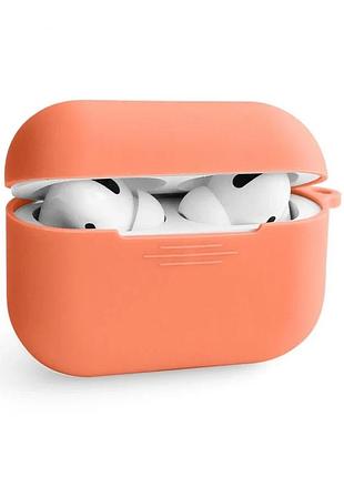 Чехол для airpods pro 3 с карабином силиконовый 04 оранжевый (832537)