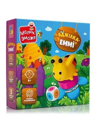 Настольная игра бджілка эмми vt2100-21 для 2-4 игроков деревянная 5 фишек украинская (823051)