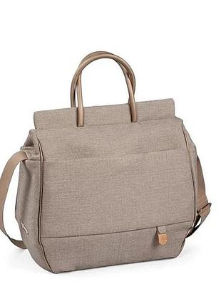Сумка для коляски peg-perego borsa з матрациком для сповивання екошкіра 40х30х15 см рожеве золото (824492)