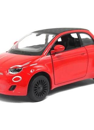 Машинка металева kinsmart fiat 500e інерційна червона 12 см (838634)