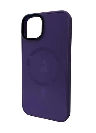Чохол для смартфона ag glass sapphire magsafe для apple iphone 14 скло + термополіуретан фіолетовий (869732)