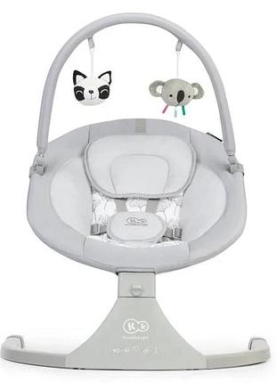 Шезлонг-качалка kinderkraft luli 55,5x61,5x51,5 см сталь, полиэстер, серый (823938)