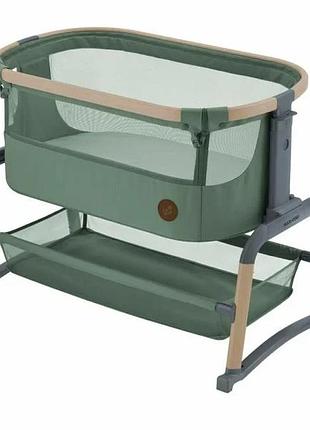 Приставная кроватка maxi-cosi iora air 97x52,3 см дерево+пластик зелёный (824912)