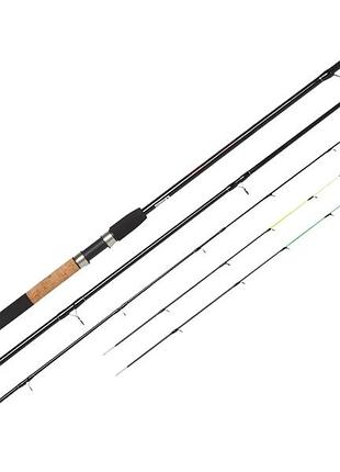 Фідерне вудлище salmo sniper feeder 060 3.30 м вуглеволокно середньо-швидкий 3 вершинки (878434)