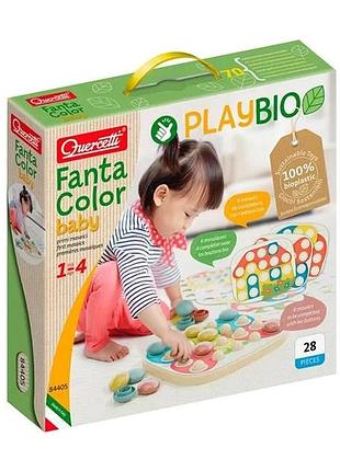 Детская мозаика quercetti play bio fanta color baby 21 элемент биокомпозитный материал разноцветный (824735)