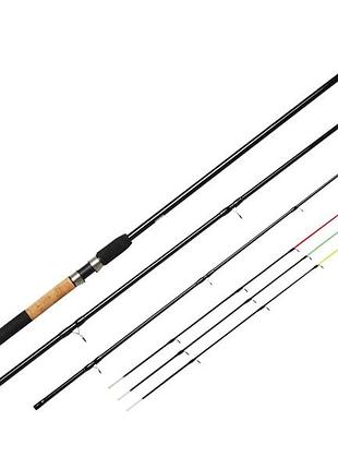 Фидерное удилище salmo sniper feeder 090 3.60 м графит средне-быстрое с чехлом и 3 вершинами (878770)
