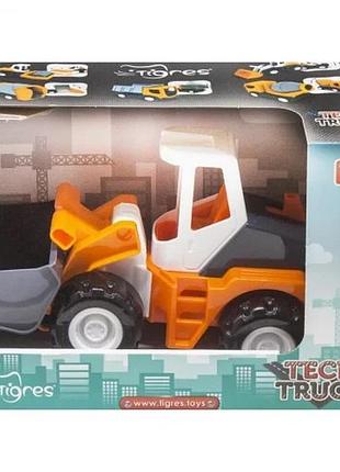 Авто wader tech truck екскаватор жовтий з рухомими елементами 24х13 см (839075)