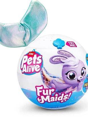 Интерактивная игрушка pets robo alive furmaids s1 щенок даззи 30 см мягкий плюш бирюзовый (825494)