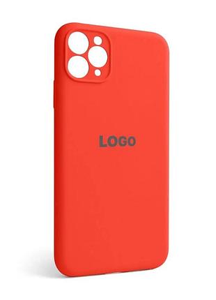 Чехол-накладка для iphone 11 pro max закрытый силиконовый оранжевый (833203)