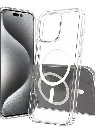Чехол накладка cosmic acrylic magsafe hq для apple iphone 16 прозрачный акрил (873226)