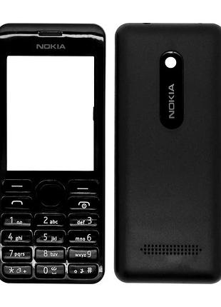 Корпус для nokia asha 206 high quality чорний (833167)