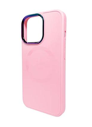 Чохол для смартфона ag glass sapphire magsafe для apple iphone 15 скло + термополіуретан 0,5 см рожевий (872938)