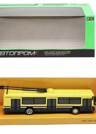 Троллейбус инерционный автопром 1:72 разноцветный 11x5x4 см (839446)