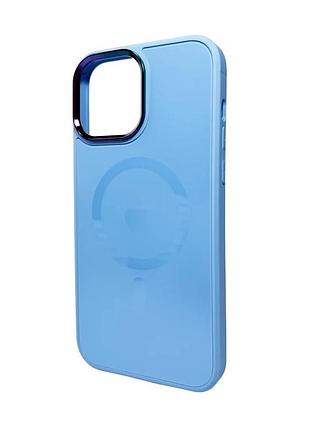 Чохол для смартфона ag glass sapphire magsafe скло + термополіуретан 15 pro sierra blue (871483)