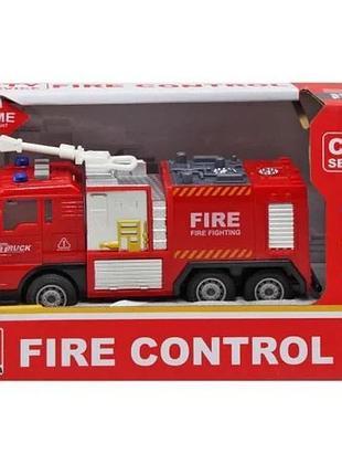 Пожежна машина rui jia fire control зі звуковими та світловими ефектами червона 15 см (839594)